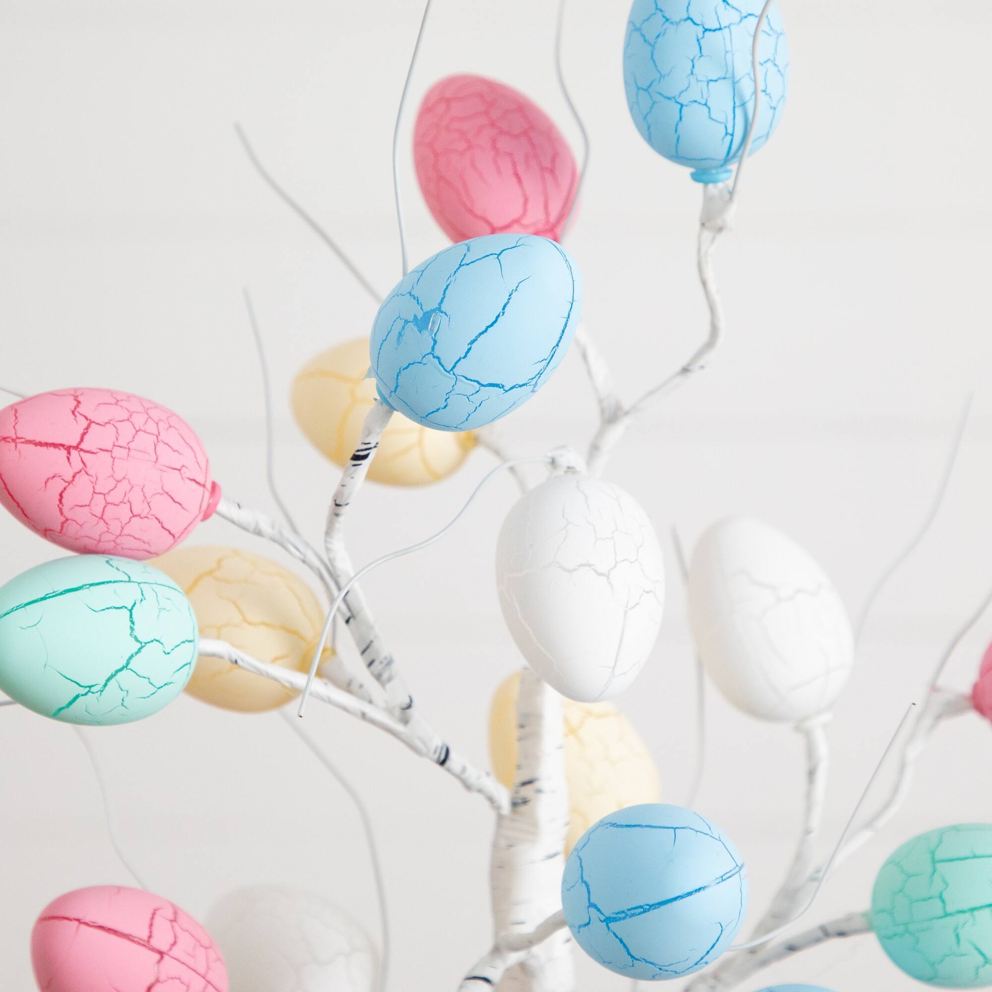 2ft. Pre-Lit Artificial Easter Egg Twig Tree with 24 LED Lights